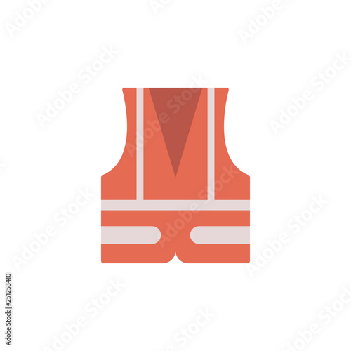 jacket, vest protect, safety icon. Element of color construction icon. Premium quality graphic design icon. Signs and symbols collection icon for websites, web design, mobile app photo