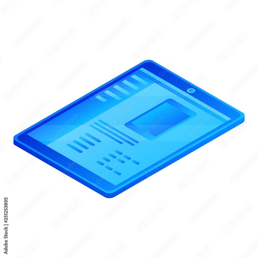 Web surfing tablet icon. Isometric of web surfing tablet vector icon for web design isolated on white background Web surfing tablet icon. Isometric of web surfing tablet vector icon for web design isolated on white background