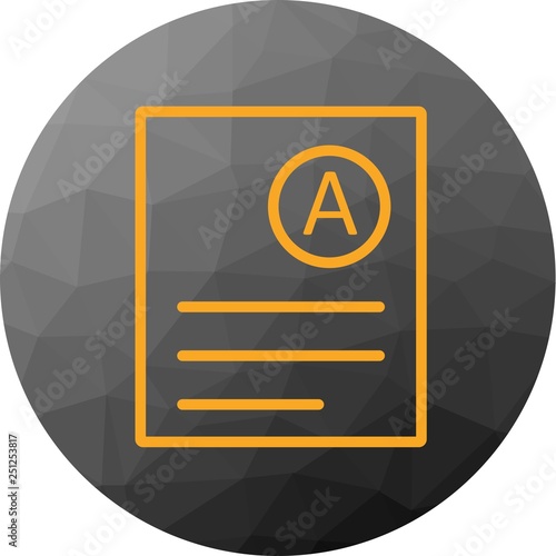 Vector A Grade Icon
