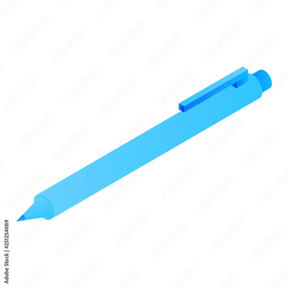 Office pen icon. Isometric of office pen vector icon for web design isolated on white background Office pen icon. Isometric of office pen vector icon for web design isolated on white background