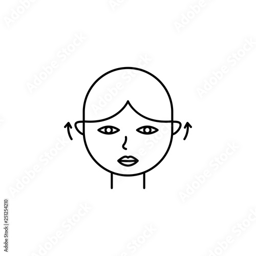 ears, plastic surgery icon. Element of plastic surgery for mobile concept and web apps icon. Thin line icon for website design and development, app development