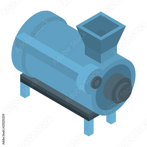 Tractor mill cistern icon. Isometric of tractor mill cistern vector icon for web design isolated on white background