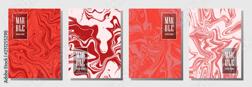 Marble journal layouts set. Pattern for binder template, corporate flyers. Annual report cover marble layouts set. Flyer, magazine, report, journal, binder vectors, title place.