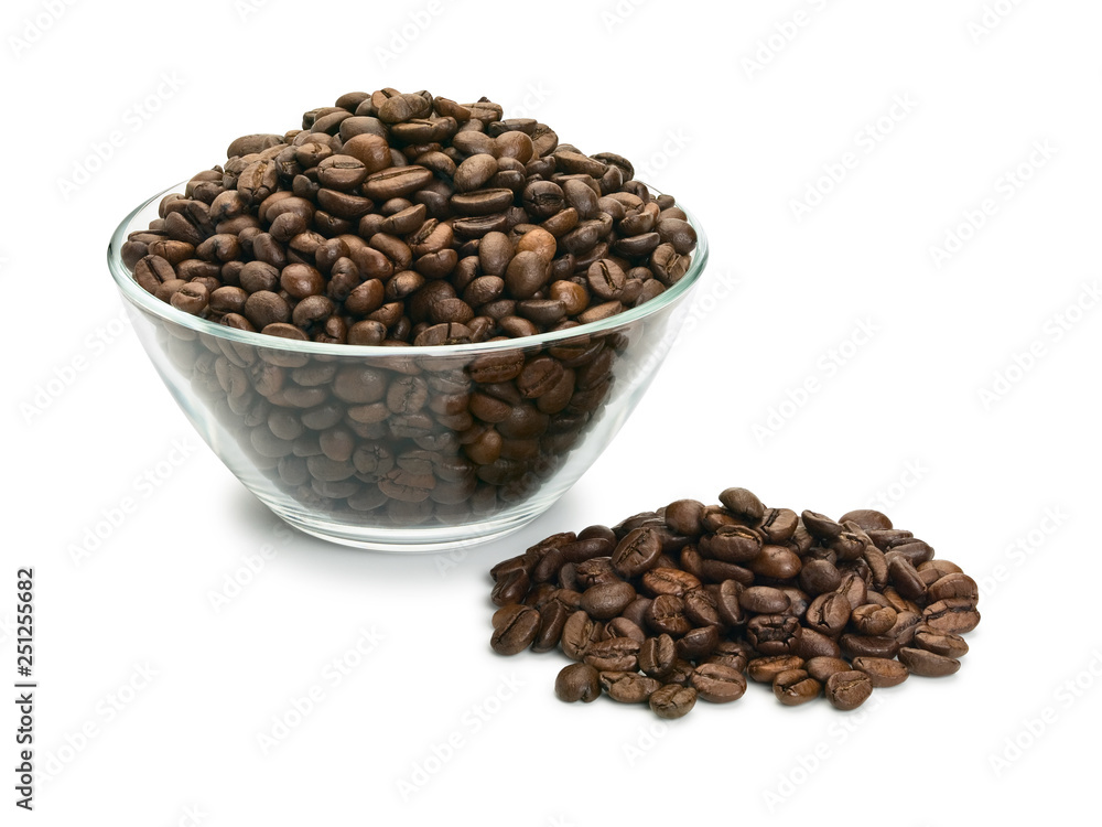 Coffee beans in glassware Coffee beans in glassware