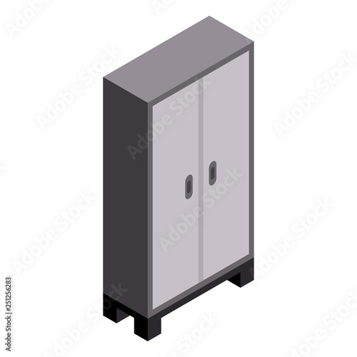 Garage wardrobe icon. Isometric of garage wardrobe vector icon for web design isolated on white background
