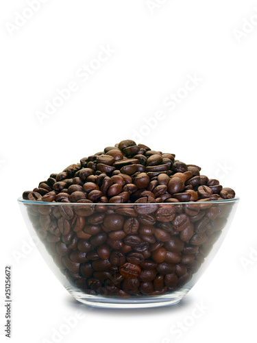 Coffee beans in glassware