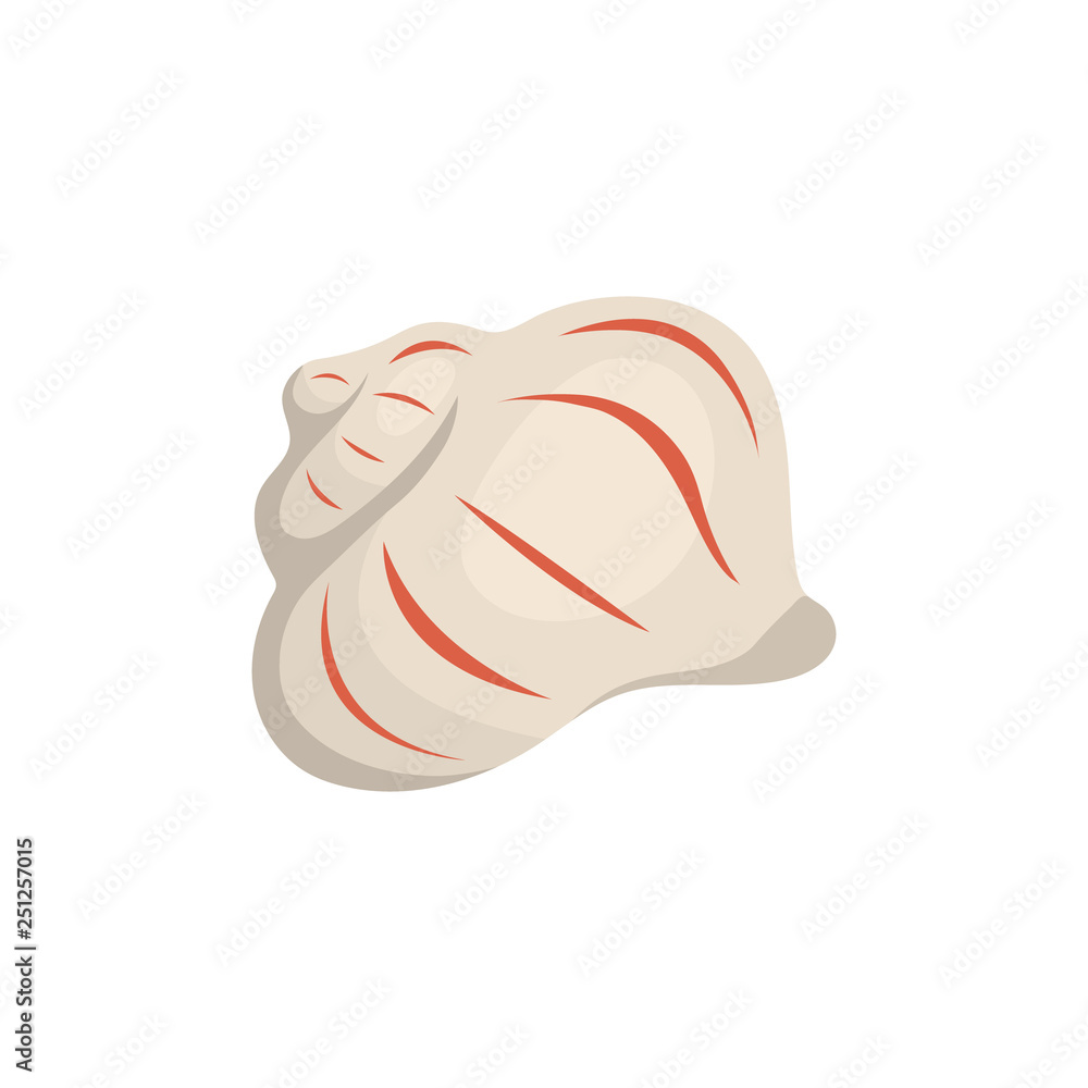 Sea shell vector icon in cartoon style. Sea shell vector icon in cartoon style.