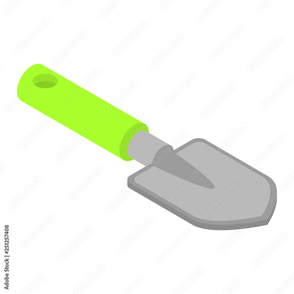 Garden hand shovel icon. Isometric of garden hand shovel vector icon for web design isolated on white background Garden hand shovel icon. Isometric of garden hand shovel vector icon for web design isolated on white background