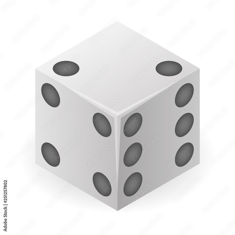 Bone dice icon. Isometric of bone dice vector icon for web design isolated on white background Bone dice icon. Isometric of bone dice vector icon for web design isolated on white background