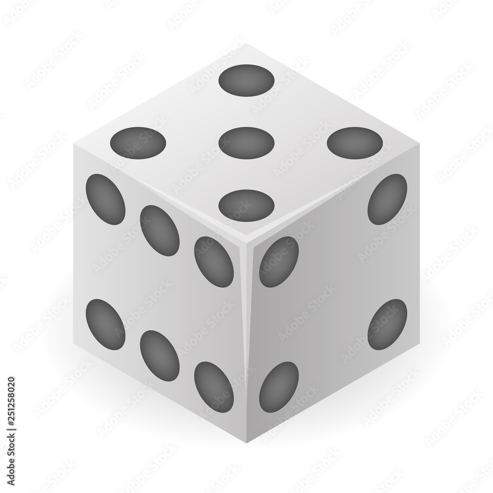 Style dice icon. Isometric of style dice vector icon for web design isolated on white background Style dice icon. Isometric of style dice vector icon for web design isolated on white background