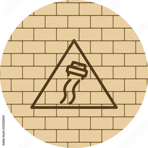 Vector Slippery Road Sign Icon