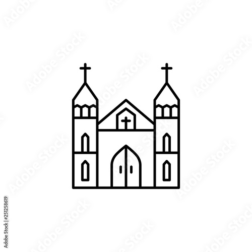 Wallpaper Mural Patrick day, architecture, cathedral, catholic, Christian, church, religion icon. Element of Patrick day for mobile concept and web apps illustration. Thin line icon Torontodigital.ca