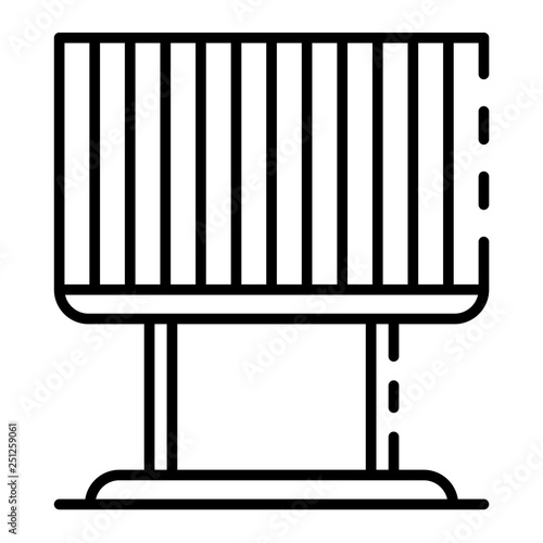 Billboard jalousie icon. Outline billboard jalousie vector icon for web design isolated on white background