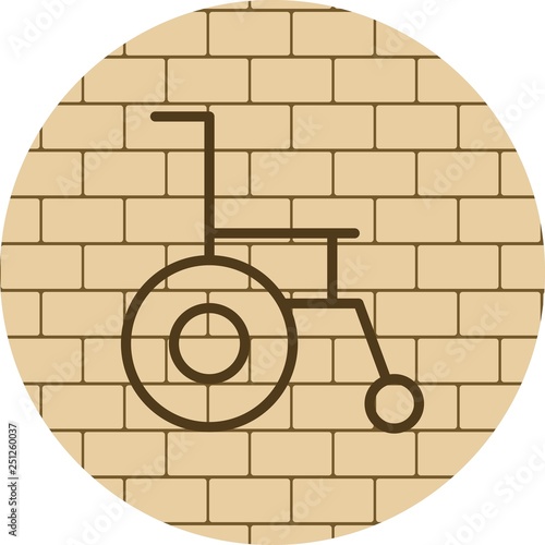 Vector Wheel chair Icon