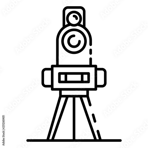 Cadastral equipment icon. Outline cadastral equipment vector icon for web design isolated on white background