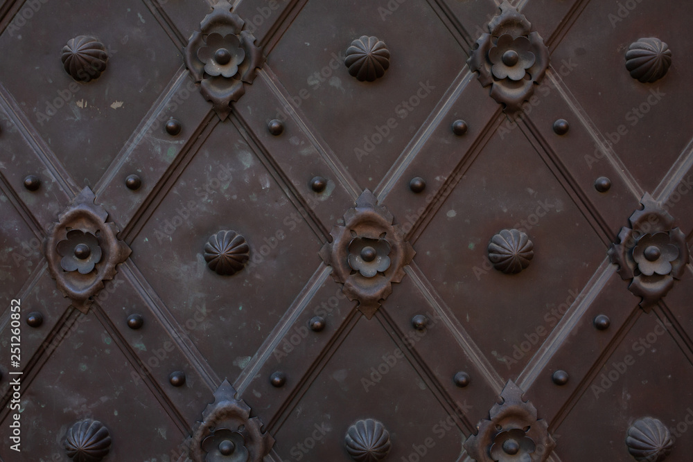 Old messy metal door