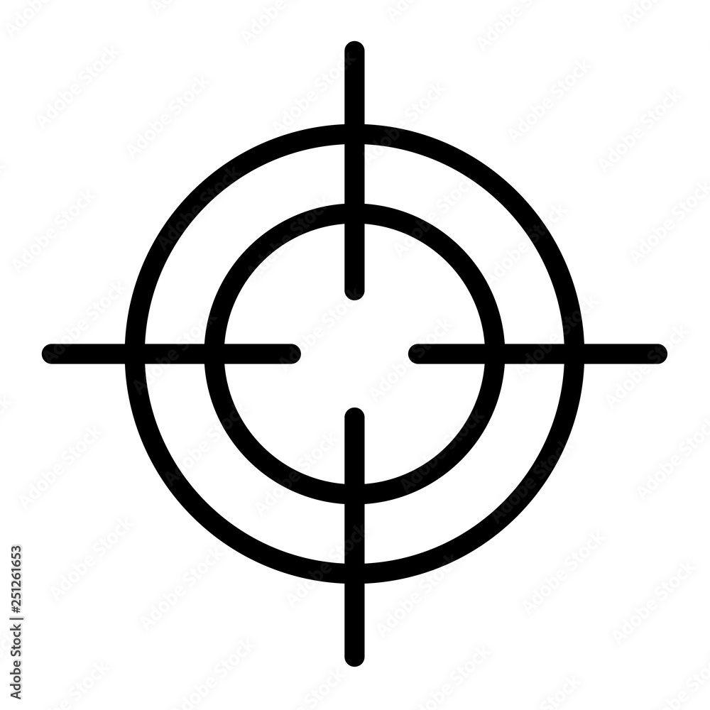 Crosshair icon. Outline crosshair vector icon for web design isolated on white background Crosshair icon. Outline crosshair vector icon for web design isolated on white background