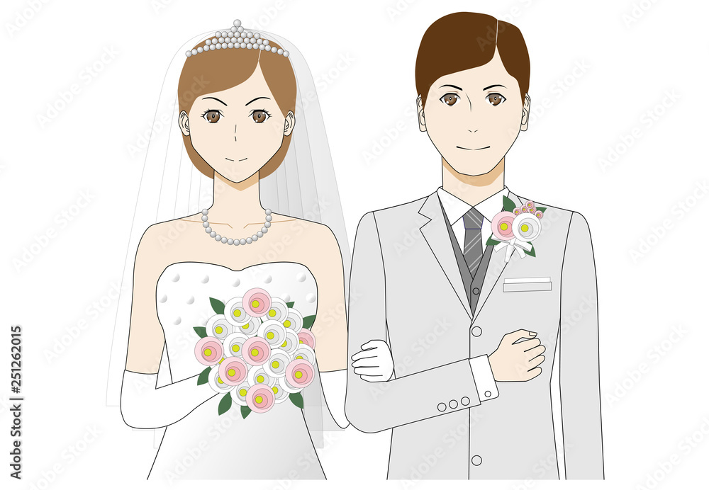 新郎新婦のイラスト Stock ベクター Adobe Stock