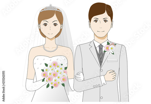 新郎新婦のイラスト