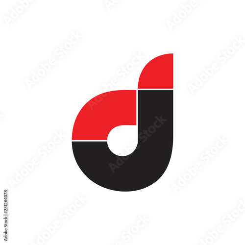 Free Download abstract letter d simple curves geometric logo vector - GFXLoad