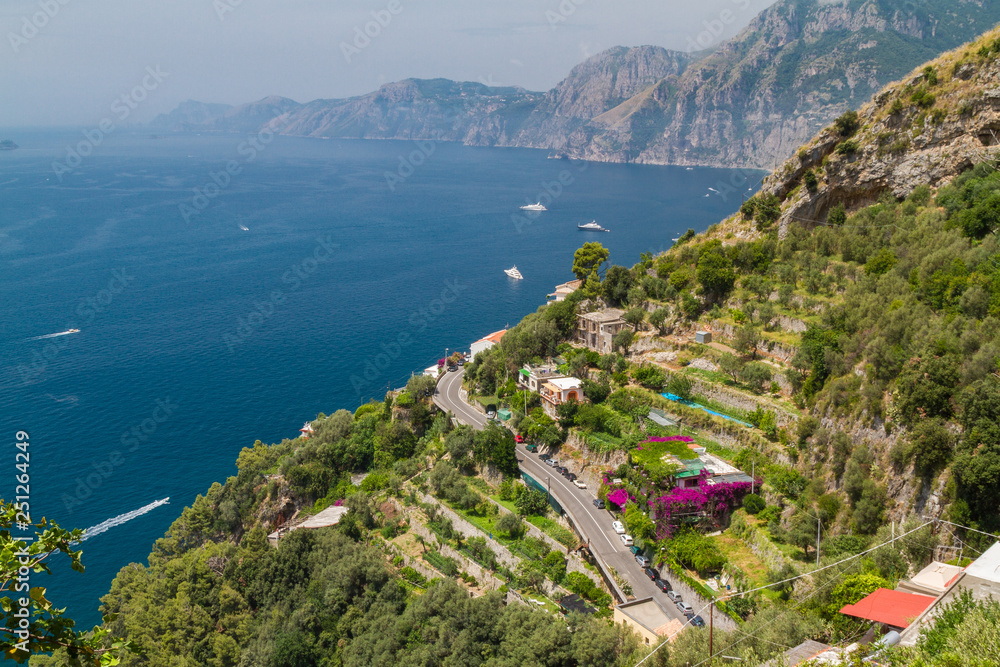 Amalfi Coast near Positano from the Path of the Gods hike