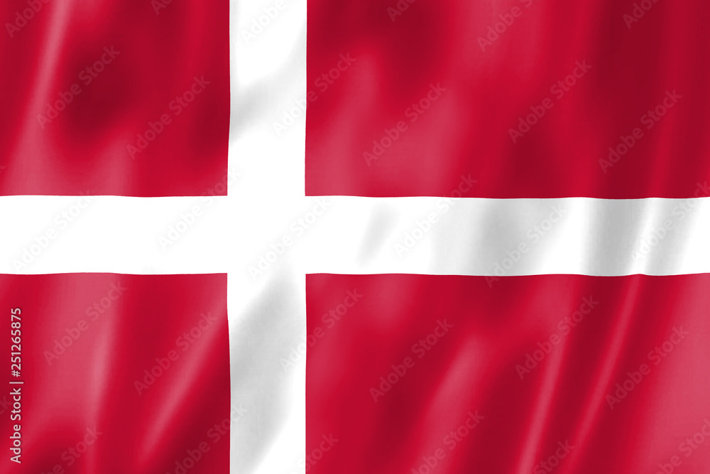 The Flag Of Denmark. The official symbol of the Kingdom of Denmark. The Flag Of Denmark. The official symbol of the Kingdom of Denmark.