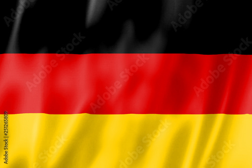 The Flag Of Germany. Symbol Of The Federal Republic Of Germany. Illustration of the developing flag.