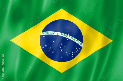 National flag of Brazil. Th...