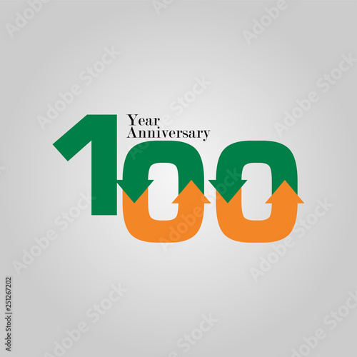 100 Year Anniversary Vector Template Design Illustration