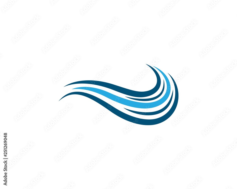 Water wave logo illustration Water wave logo illustration