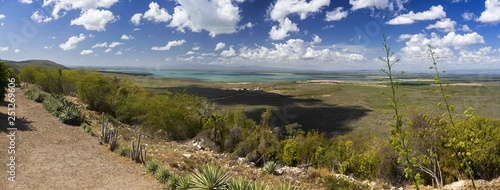Fényképezés Wide Panoramic Landscape View of Guantanamo Bay, Cuba from Tourist Viewpoint abo