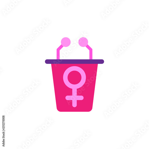 Woman's day, conference icon. Element of color Woman's day icon. Premium quality graphic design icon. Signs and symbols collection icon