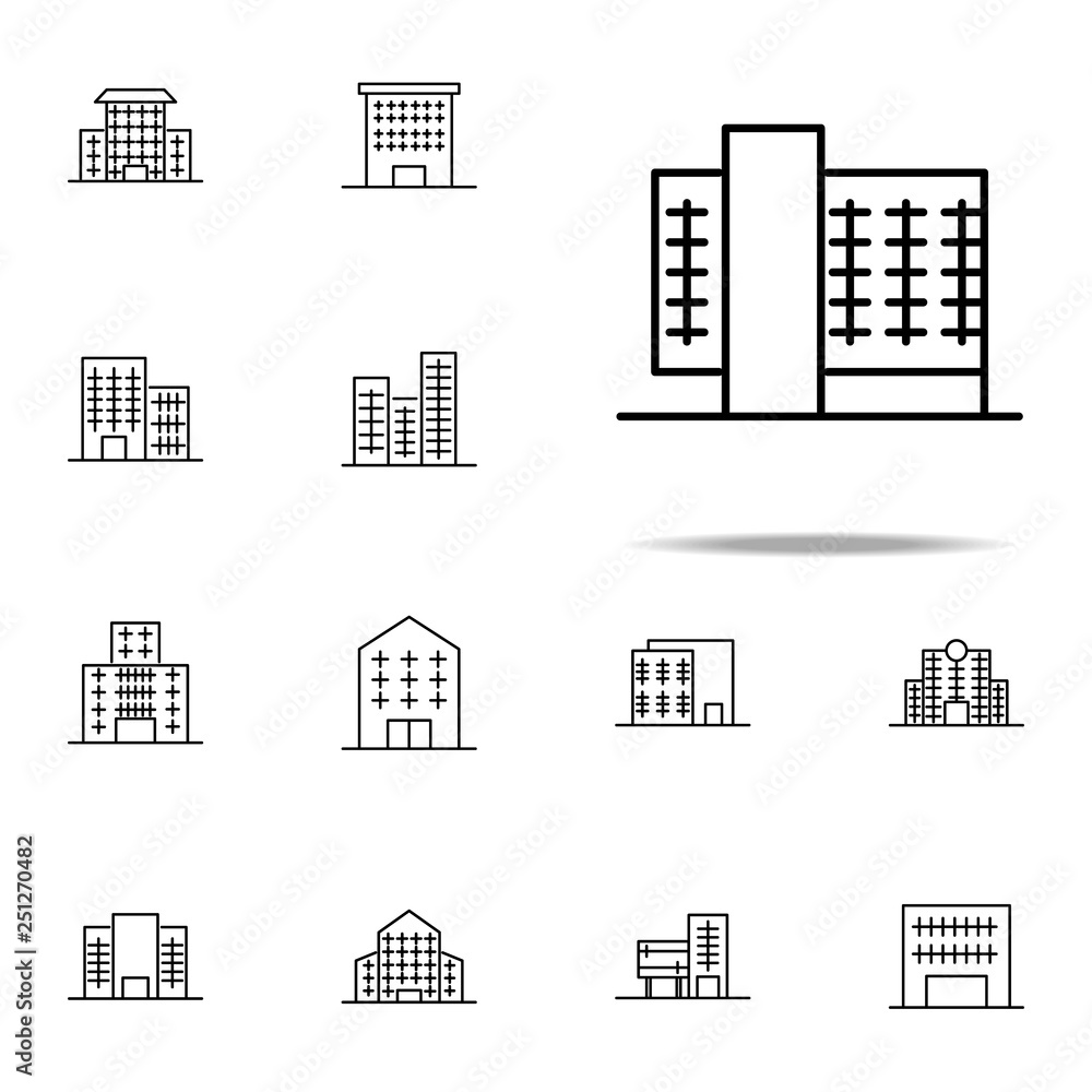 Building icon. Building icons universal set for web and mobile Building icon. Building icons universal set for web and mobile