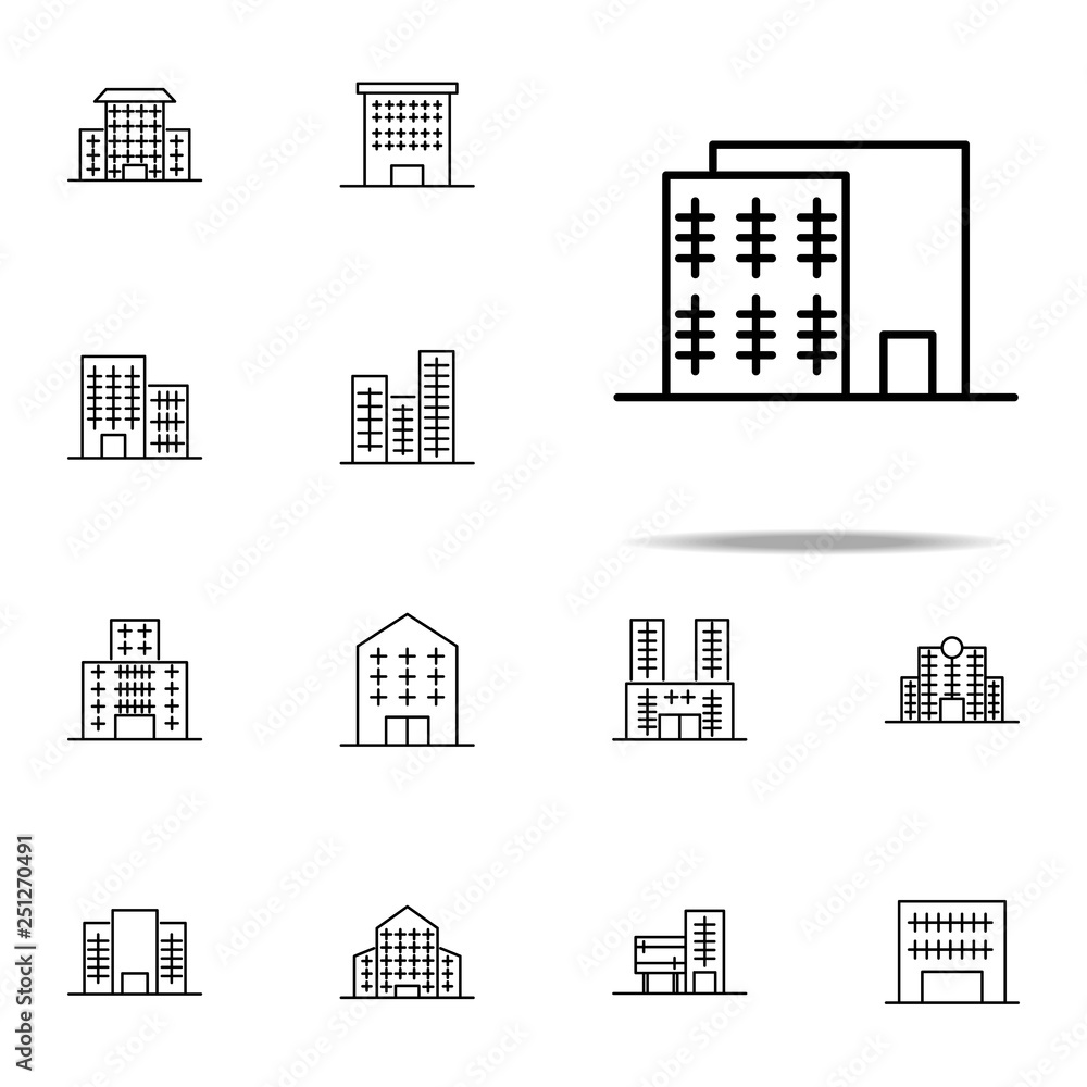 Building icon. Building icons universal set for web and mobile Building icon. Building icons universal set for web and mobile