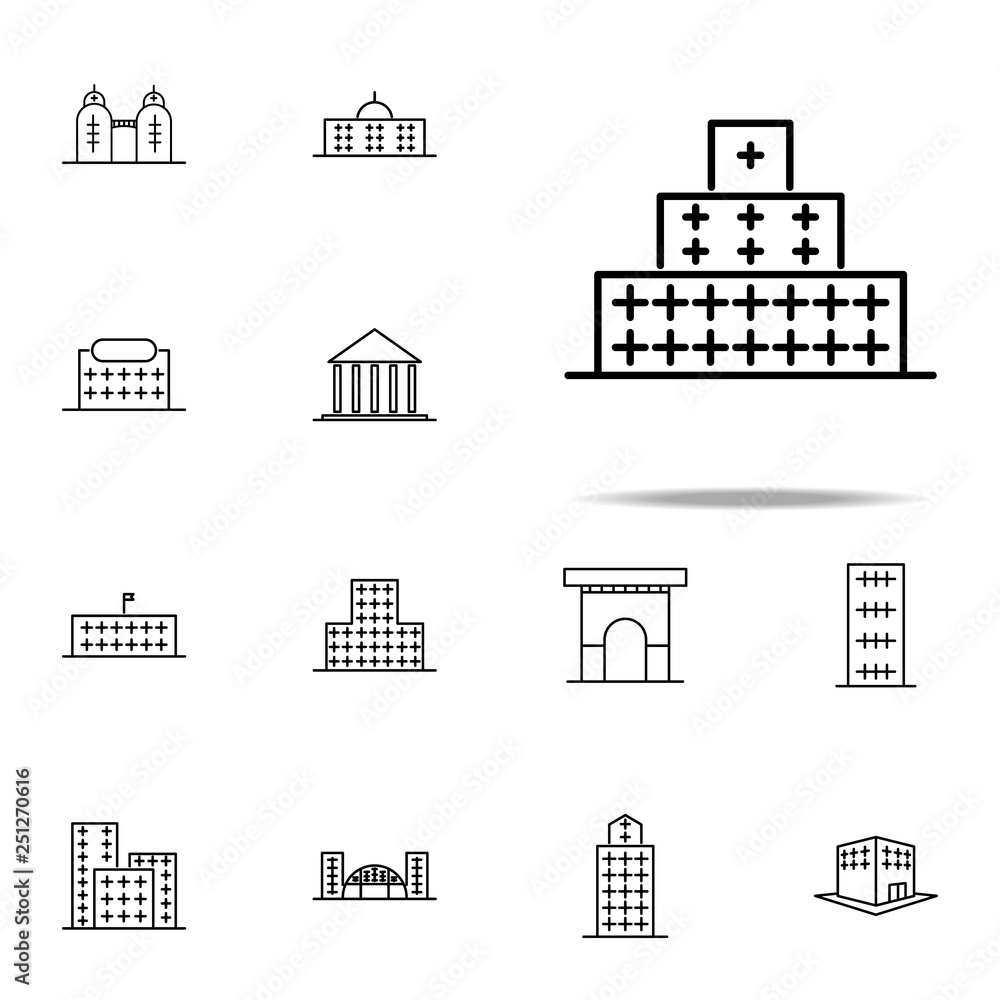 Building icon. Building icons universal set for web and mobile
