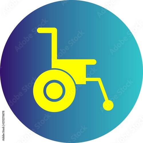 Vector Wheel chair Icon
