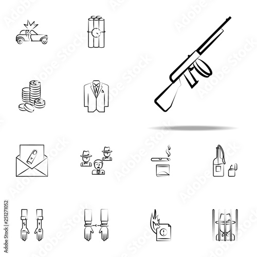 bullet, gang, criminal, gun icon. mafia icons universal set for web and mobile