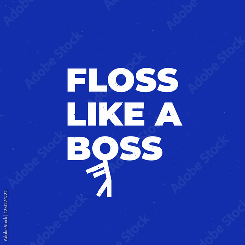 floss like a boss print, t-shirt
