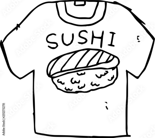 Unique Pattern Children T-shirt illustration outline