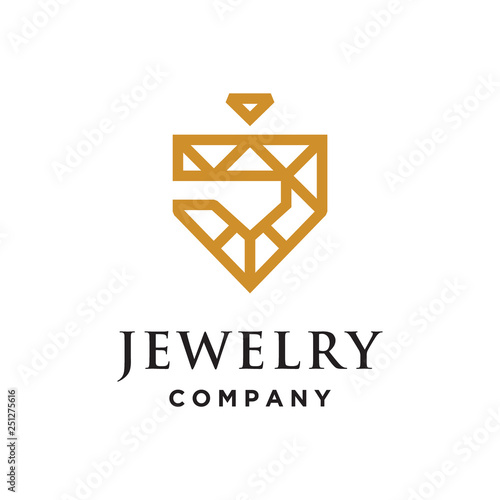 letter J initial for Jewelry logo icon vector template
