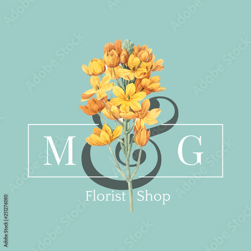 Photos Flower brand logo template