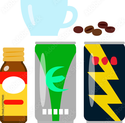 エナジードリンク、カフェインのイメージ