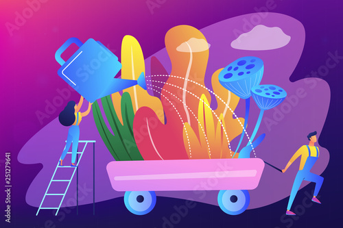 Landscape design concept vector illustration.