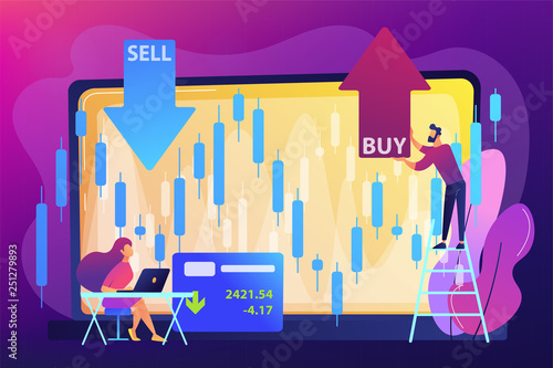 Stock market concept vector illustration.