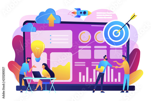 Data initiative concept vector illustration.