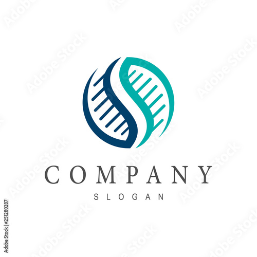 letter s DNA logo, circle DNA logo