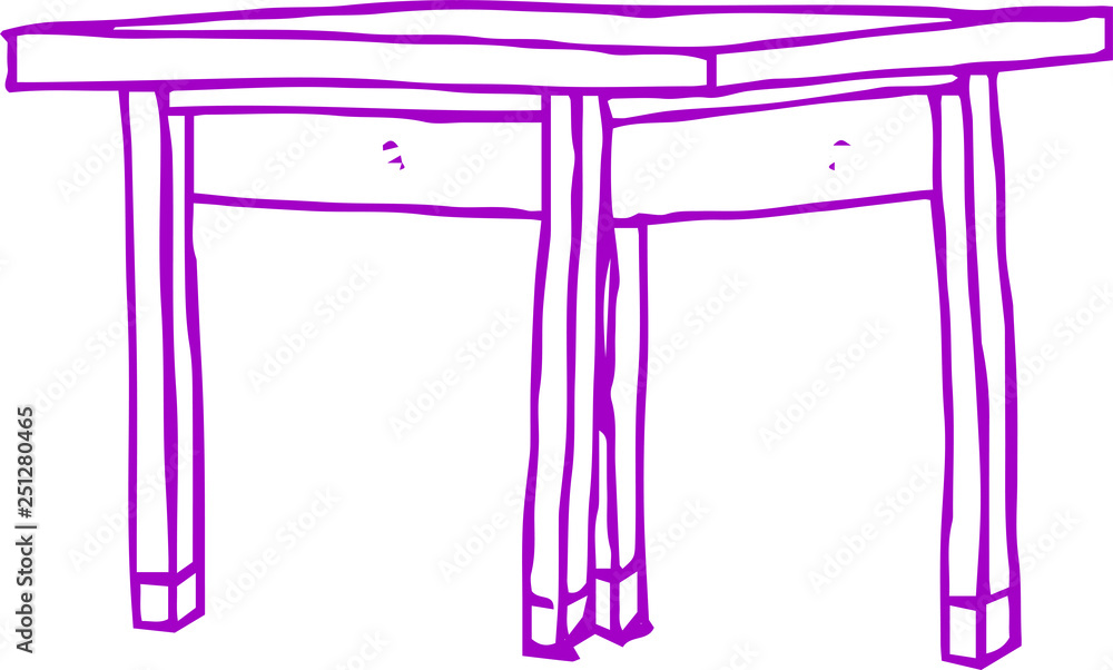 Colorful Rough sketch of hand-painted desk Colorful Rough sketch of hand-painted desk