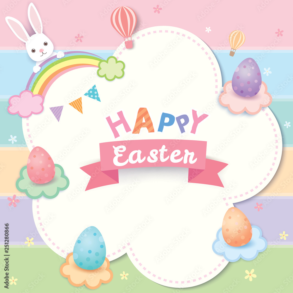 Happy Easter pastel card