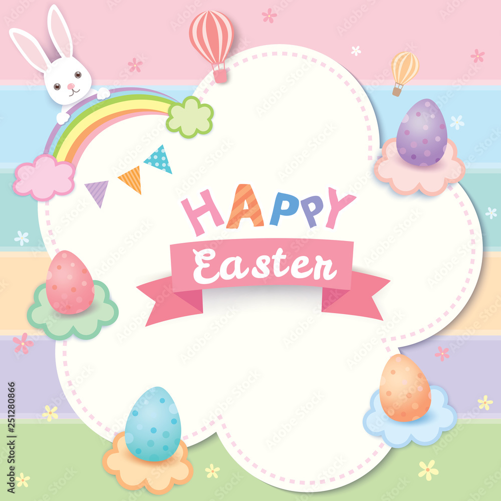 Happy Easter pastel card Happy Easter pastel card