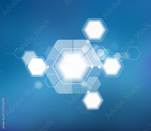 Abstract blurred science background